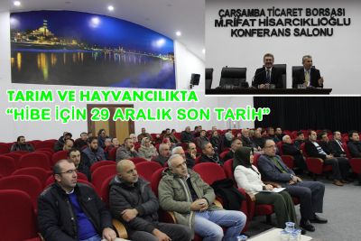 Tarım ve Hayvancılıkta, Hibe İçin 29 Aralık Son Tarih
