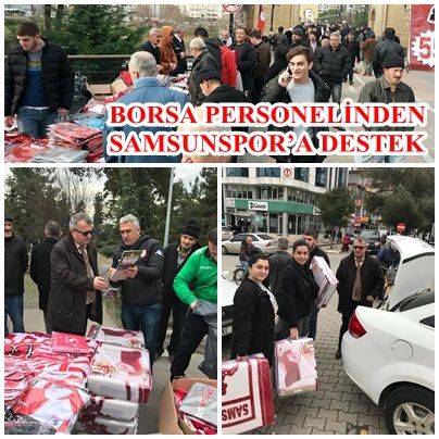 Borsa Personelinden Samsunspor’a Destek