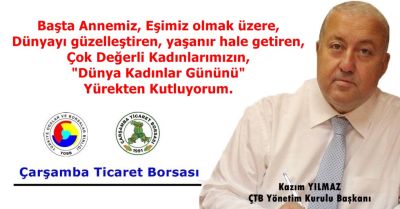 Dünya Kadınlar Gününü Yürekten Kutluyorum.