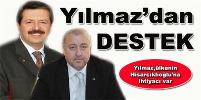 Başkanımız Kazım YILMAZ'dan Hisarcıklıoğlu'na Destek