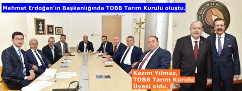 Kazım YILMAZ, ‘Tobb Tarım Kuruluna Seçildi’