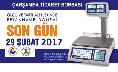 Üyelerimize, Ölçü ve Tartı Aletleri Hakkında Duyuru!