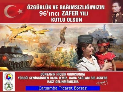 “ Özgürlük ve Bağımsızlığımızın, 96’ıncı Zafer Yılı Kutlu Olsun! ”